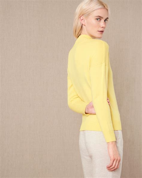 givenchy yellow roll neck casjmere knit|Sweater in cashmere .